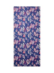 Love & Roses Blue Print Printed Lightweight Scarf - Image 2 of 4