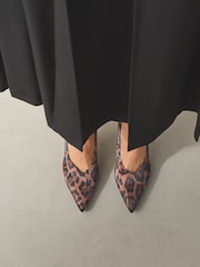 Leopard Pointed Toe Court Heels - Image 4 of 9