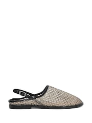 Zapatos planos con tira trasera de malla Goss de Dune London - Imagen 2 de 6