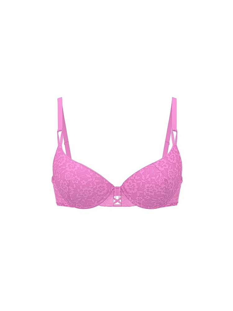Victoria's Secret Pink Lilac Unlined Demi Sexy T-Shirt Lace-Up Bra - Image 5 of 5 Victoria's Secret Pink Lilac Unlined Demi Sexy T-Shirt Lace-Up Bra - Image 5 of 5