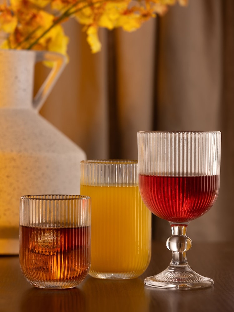 Ravenhead Set of 12 Clear Linea Glass - Image 1 of 4