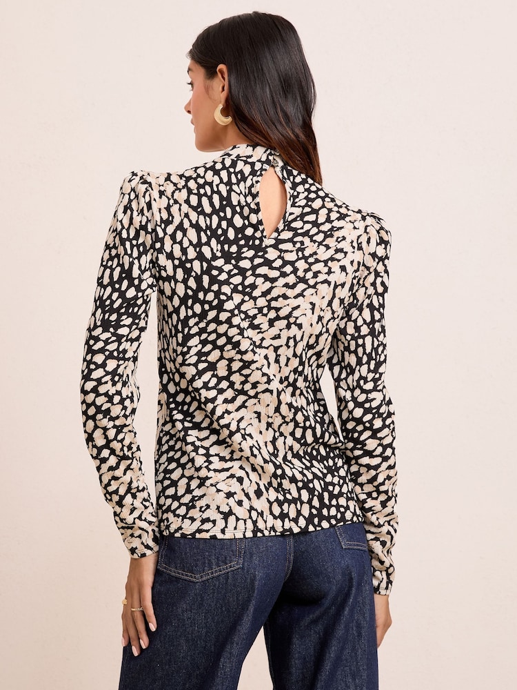 Friends Like These Animal High Neck Printed Top - Image 4 of 4 Friends Like These Animal High Neck Printed Top - Image 4 of 4