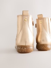 Rose Gold Standard Fit (F) Leather Chelsea Ankle Boots - Image 4 of 5