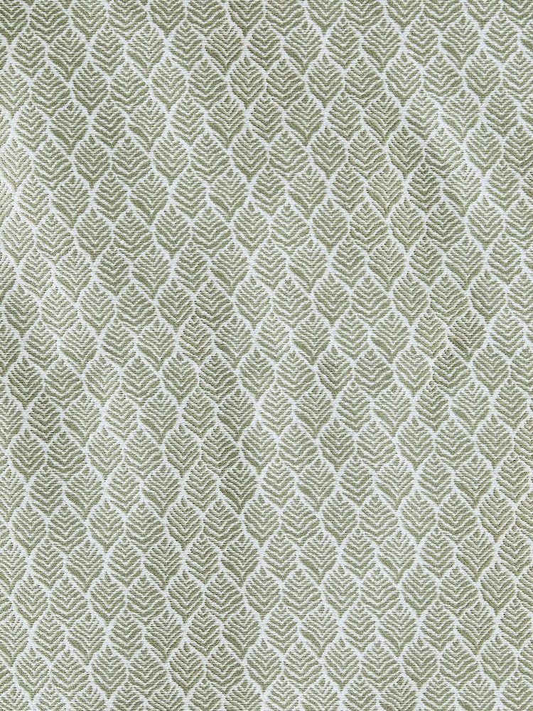 Green Ready Made Blackout/Thermal Mini Leaf Jacquard Roman Blinds - Image 8 of 8