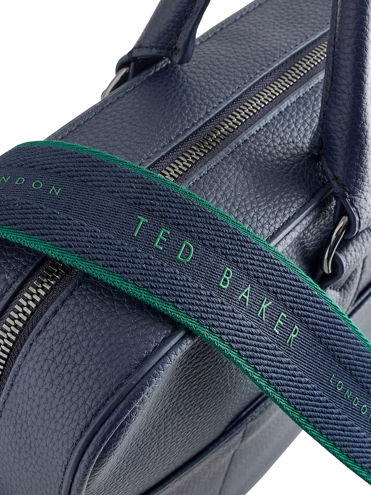 Ted Baker Blue Kaden PU Webbing Document Bag - Image 2 of 4 Ted Baker Blue Kaden PU Webbing Document Bag - Image 2 of 4