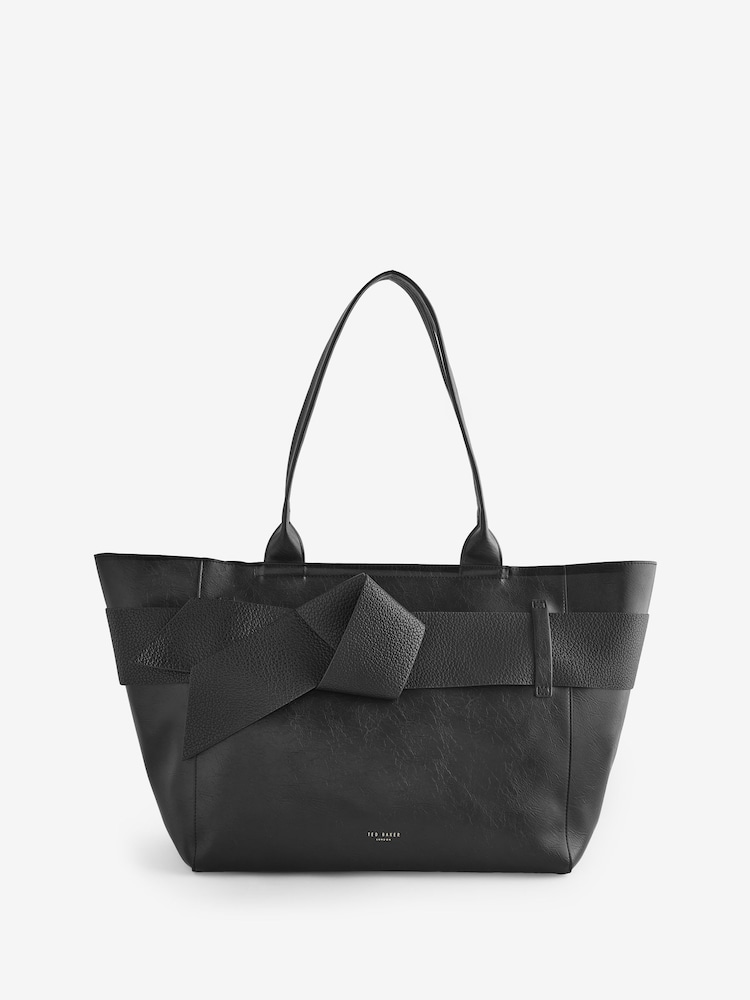 Ted Baker Black Large Jimma PU Tote Bag - Image 1 of 3 Ted Baker Black Large Jimma PU Tote Bag - Image 1 of 3