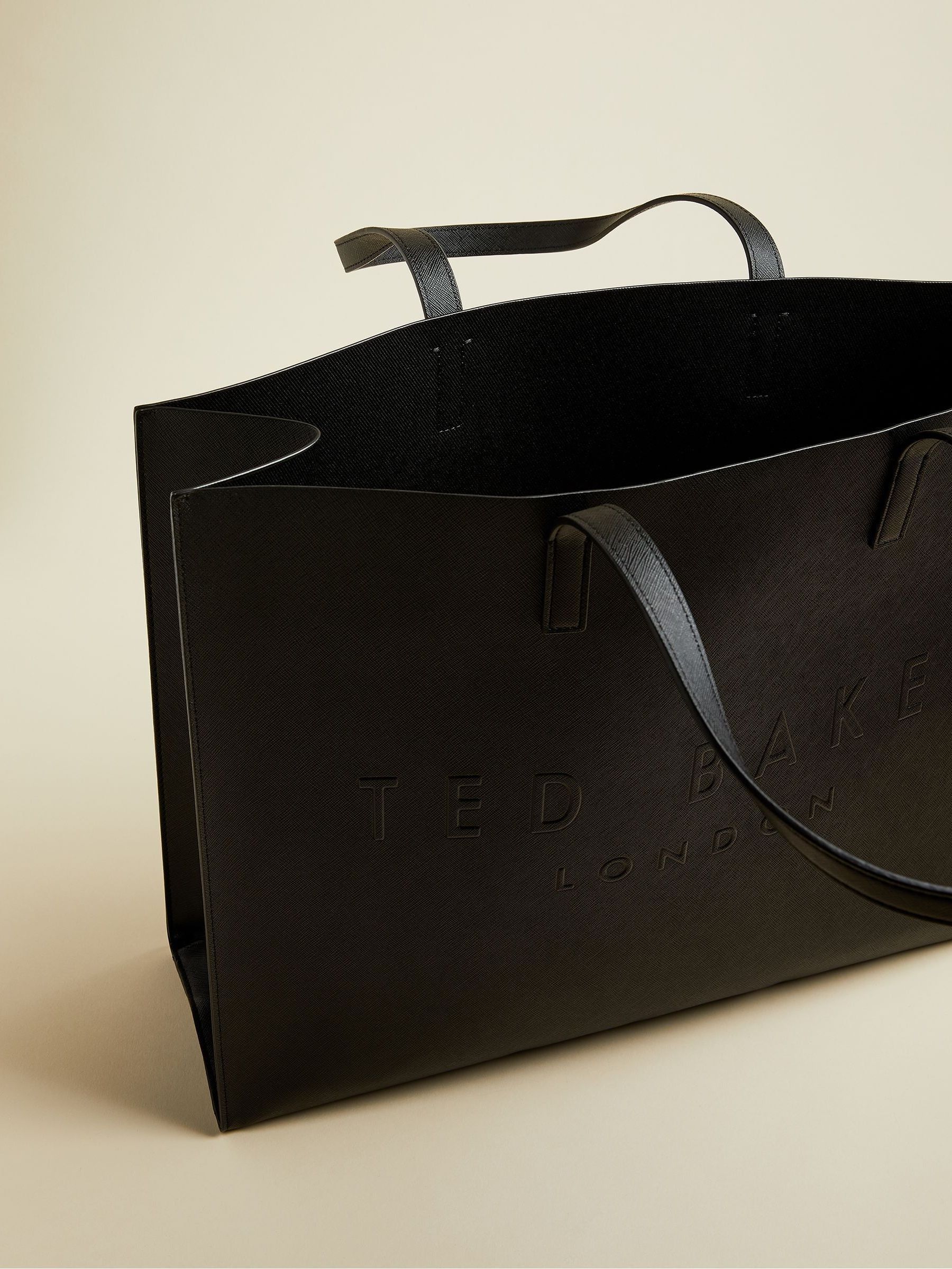 Buy Ted Baker Black Sukicon Crosshatch East West Icon Bag from the