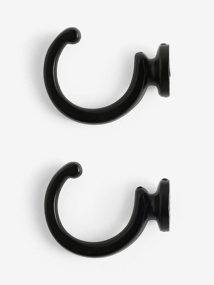 2 Pack Black Curtain Tieback Hooks - Image 3 of 3