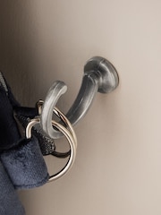 2 Pack Brushed Silver Curtain Tieback Hooks - Image 3 of 3