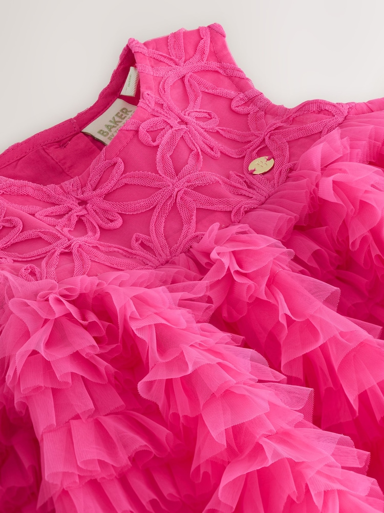 strapless open back dress Ted Baker neon pink dress 3 New RRP £139 – The Wardrobe main image 0