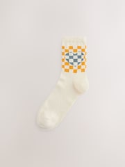 Bright Checkerboard Heart Ankle Socks 3 Pack - Image 3 of 6