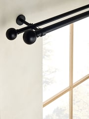 Узарылуучу Double Curtain & Voile Ball Final Pole Kit - 4ичинен 3 сүрөт