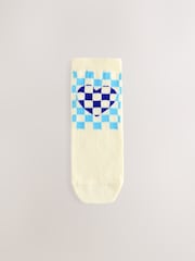Bright Checkerboard Heart Trainer Socks 3 Pack - Image 2 of 7
