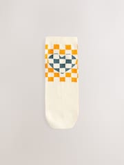 Bright Checkerboard Heart Trainer Socks 3 Pack - Image 4 of 7