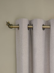 Antique Brass Hamish The Highland Cow 28mm Extendable Curtain Pole Kit - Image 1 of 3