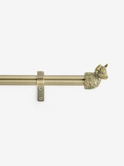 Antique Brass Hamish The Highland Cow 28mm Extendable Curtain Pole Kit - Image 3 of 3