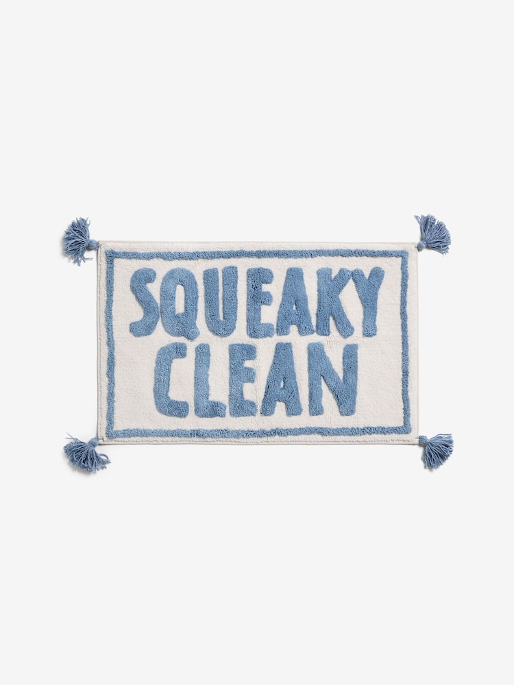 Squeaky Clean Slogan Bath Mat - صورة 1 من 1 Squeaky Clean Slogan Bath Mat - صورة 1 من 1