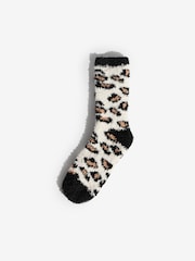 Friends Like These Leopard Print Cosy Slipper Socks 3 Pack - Image 2 of 6