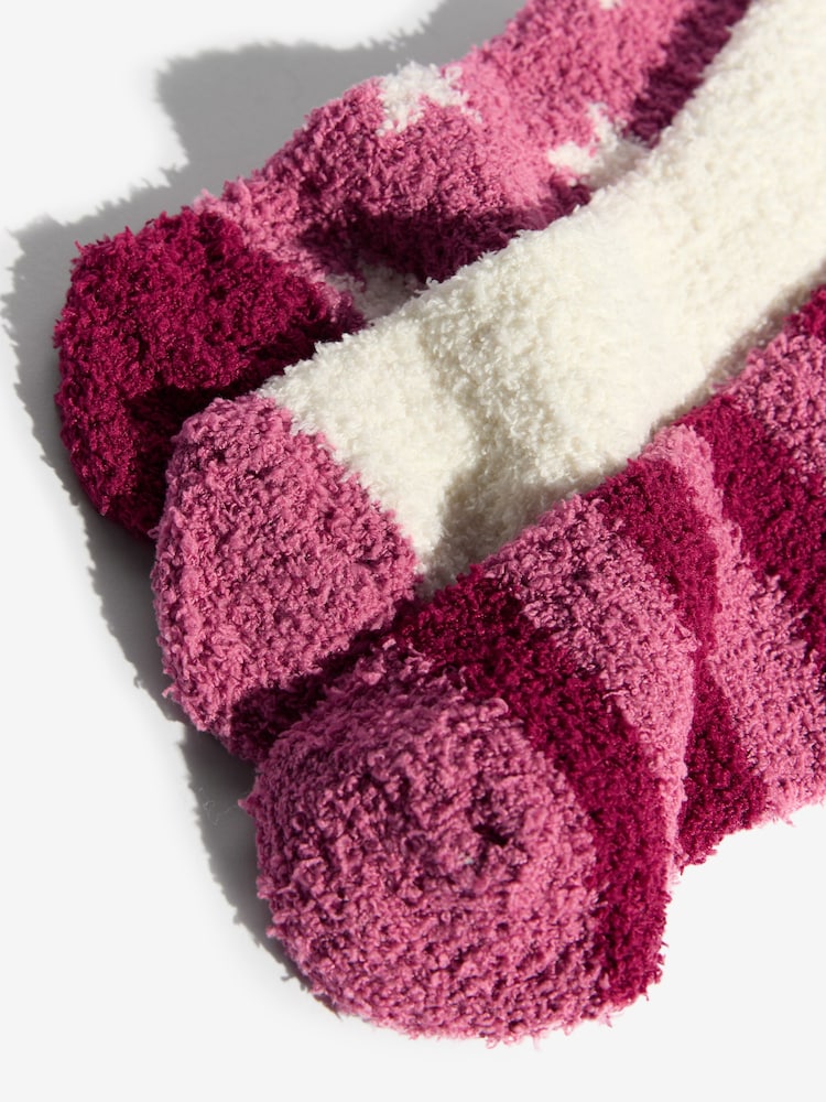 Friends Like These Purple Star Cosy Slipper Socks 3 Pack - Image 6 of 6