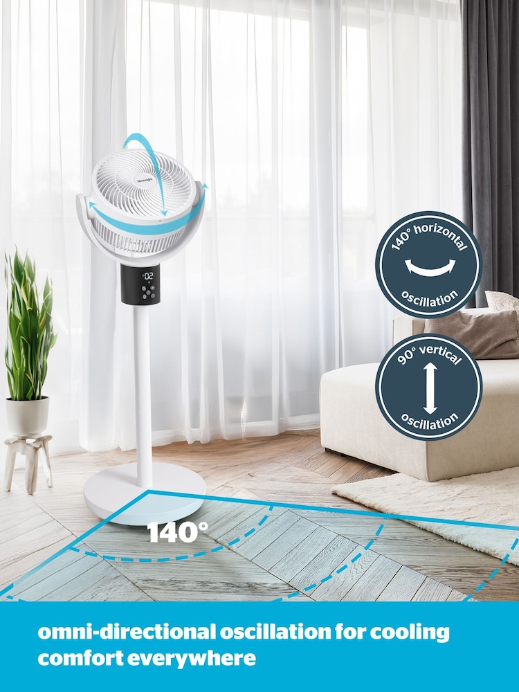 Silentnight White Airmax Pro 360 Oscillating Fan with Controller - Image 6 of 6