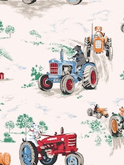 Cath Kidston Blue Tractor A4 Wallpaper Sample - Image 4 of 6