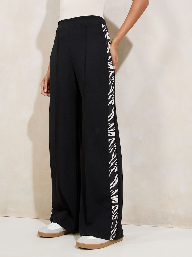 Lipsy Zebra Printed Side Stripe Trousers - Image 1 of 4