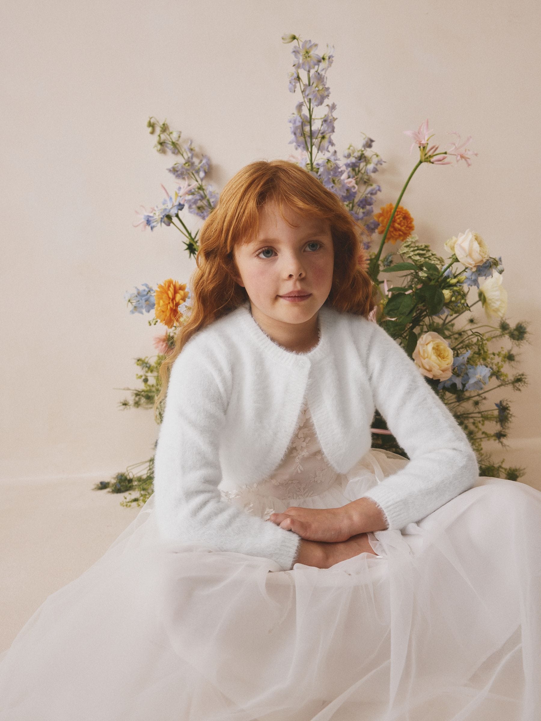 Buy White Occasion Bridesmaid Knitted Fluffy Cardigan Shrug