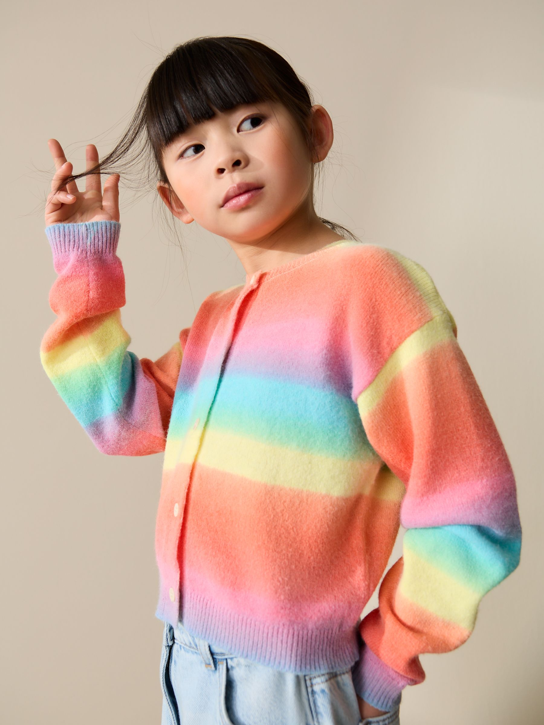 Buy Rainbow Stripe Cosy Cardigan (3-16yrs) from the Next UK online