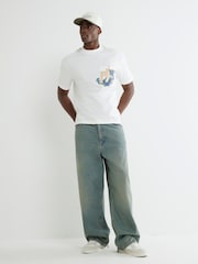 River Island White Regular Fit Japan Pocket 100% Cotton T-Shirt - Image 2 of 4