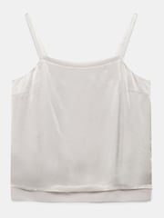 Mint Velvet Natural Satin Layered Cami Top - Image 6 of 7