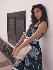 Mint Velvet Blue Shell Print 100% Cotton Maxi Dress - Image 3 of 9