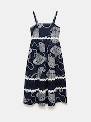 Mint Velvet Blue Shell Print 100% Cotton Maxi Dress - Image 7 of 9