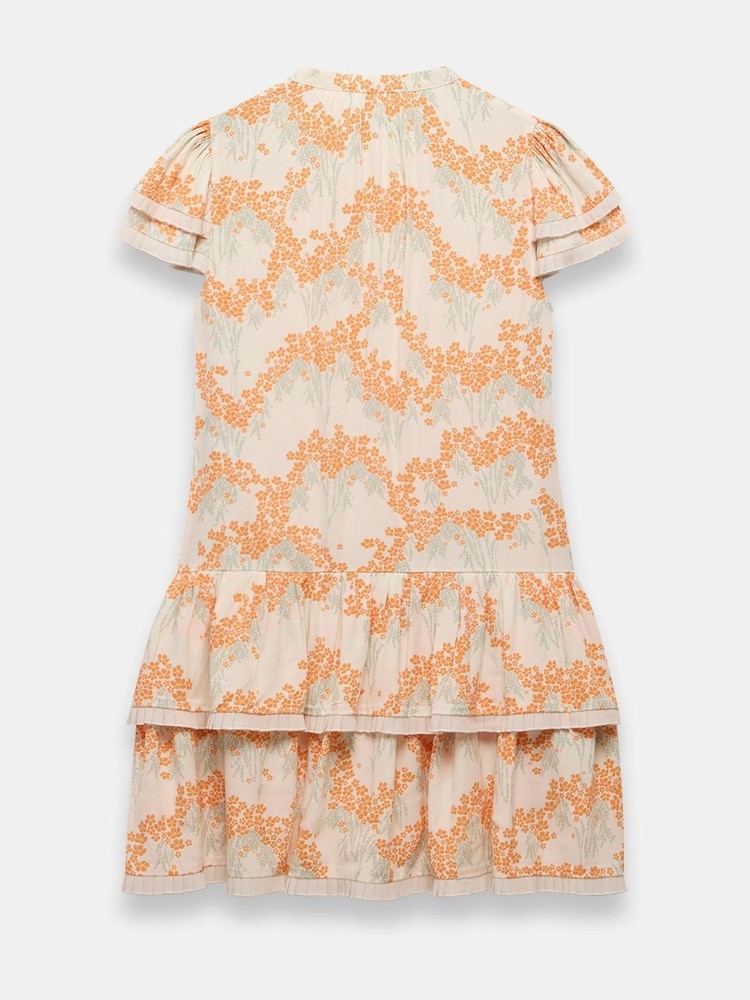Mint Velvet Natural Floral Print Mini Dress - Image 7 of 7