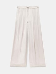 Mint Velvet Natural Satin Wide Trousers - Image 5 of 6