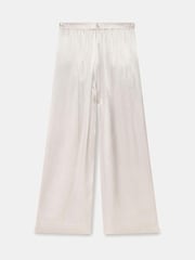 Mint Velvet Natural Satin Wide Trousers - Image 6 of 6