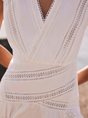 Mint Velvet White 100% Cotton Midi Dress - Image 5 of 7