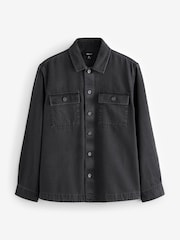 Black Pure Cotton Denim Shacket - Image 1 of 1