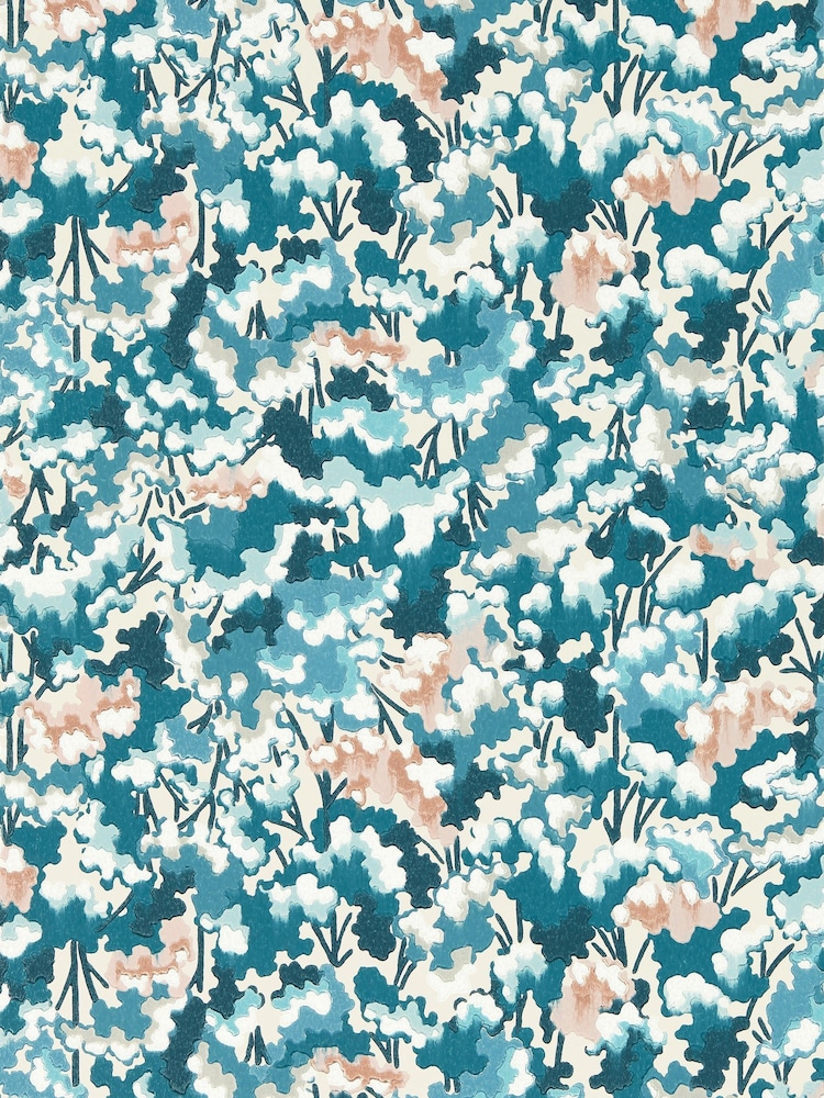 Harlequin Midnight Positano Cornflower Tree Tops Idyllic A4 Wallpaper Sample - Image 1 of 1