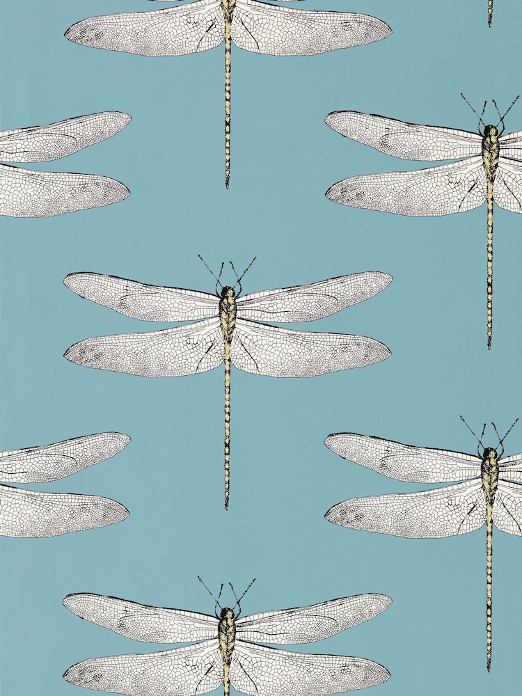 Harlequin Cornflower First Light Honey Demoiselle Idyllic A4 Wallpaper Sample - Image 1 of 1