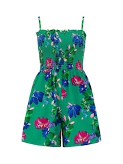 Verde - Mono corto de playa sin tirantes con diseño tejido y corpiño fruncido de Pour Moi - Imagen 3 de 4