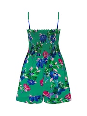 Verde - Mono corto de playa sin tirantes con diseño tejido y corpiño fruncido de Pour Moi - Imagen 4 de 4