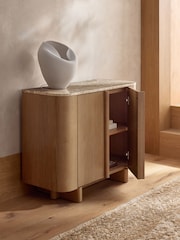 Natural N. Premium Aviano Veneer Marble Small Sideboard - Image 3 of 12