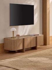 Light Natural N Premium Aviano Oak Veneer Marble Up to 70 inch TV Unit - Image 2 of 14