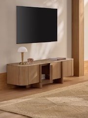 Light Natural N Premium Aviano Oak Veneer Marble Up to 70 inch TV Unit - Image 3 of 14