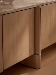 Light Natural N Premium Aviano Oak Veneer Marble Up to 70 inch TV Unit - Image 8 of 14