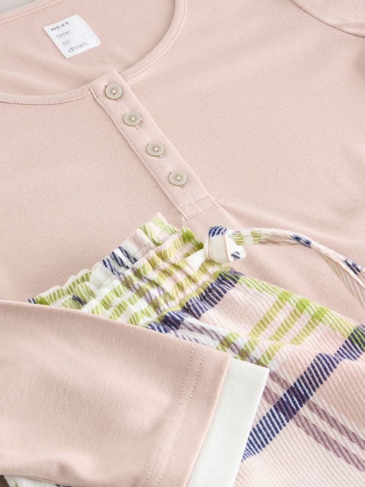 Pink Check Mock Layer Long Sleeve Pyjamas - Image 10 of 10 Pink Check Mock Layer Long Sleeve Pyjamas - Image 10 of 10