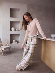 Pink Check Mock Layer Long Sleeve Pyjamas - Image 2 of 10
