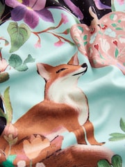 Charcoal Grey Floral Print Cosy Long Sleeve Arctic Fox Pyjamas - Image 6 of 7