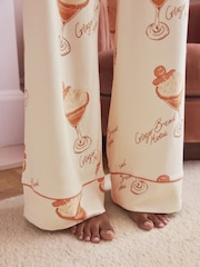 Ecru Gingerbread Jersey Button Through Pyjamas - Image 5 of 9