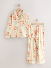 Ecru Gingerbread Jersey Button Through Pyjamas - Image 7 of 9